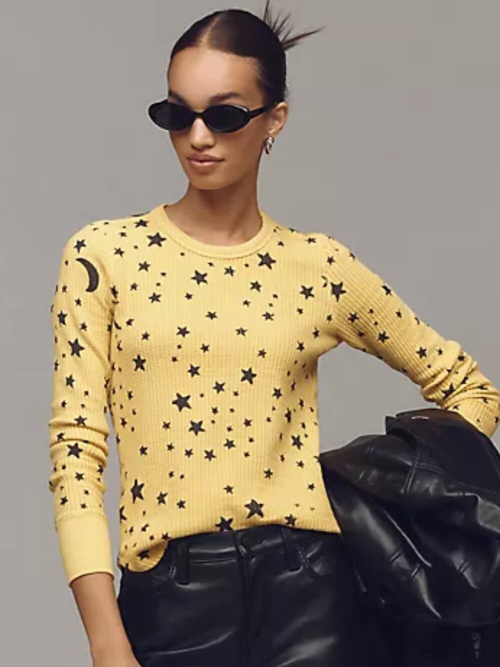 MOTHER  The Itty Bitty Goodie Goodie Thermal Star Power T-shirt
